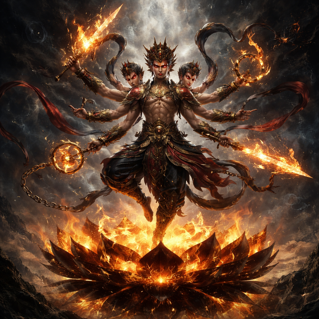Nezha Dark Fantasy Novel Cover output