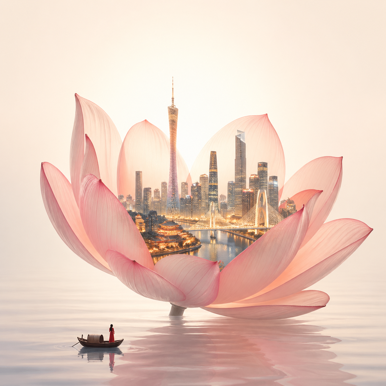 New Chinese Minimalist Floral Illustration output