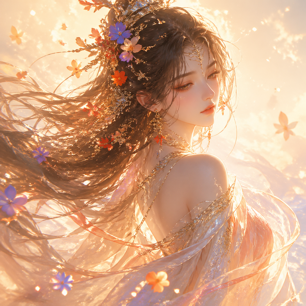 Eastern Fantasy Female Half-Portrait output