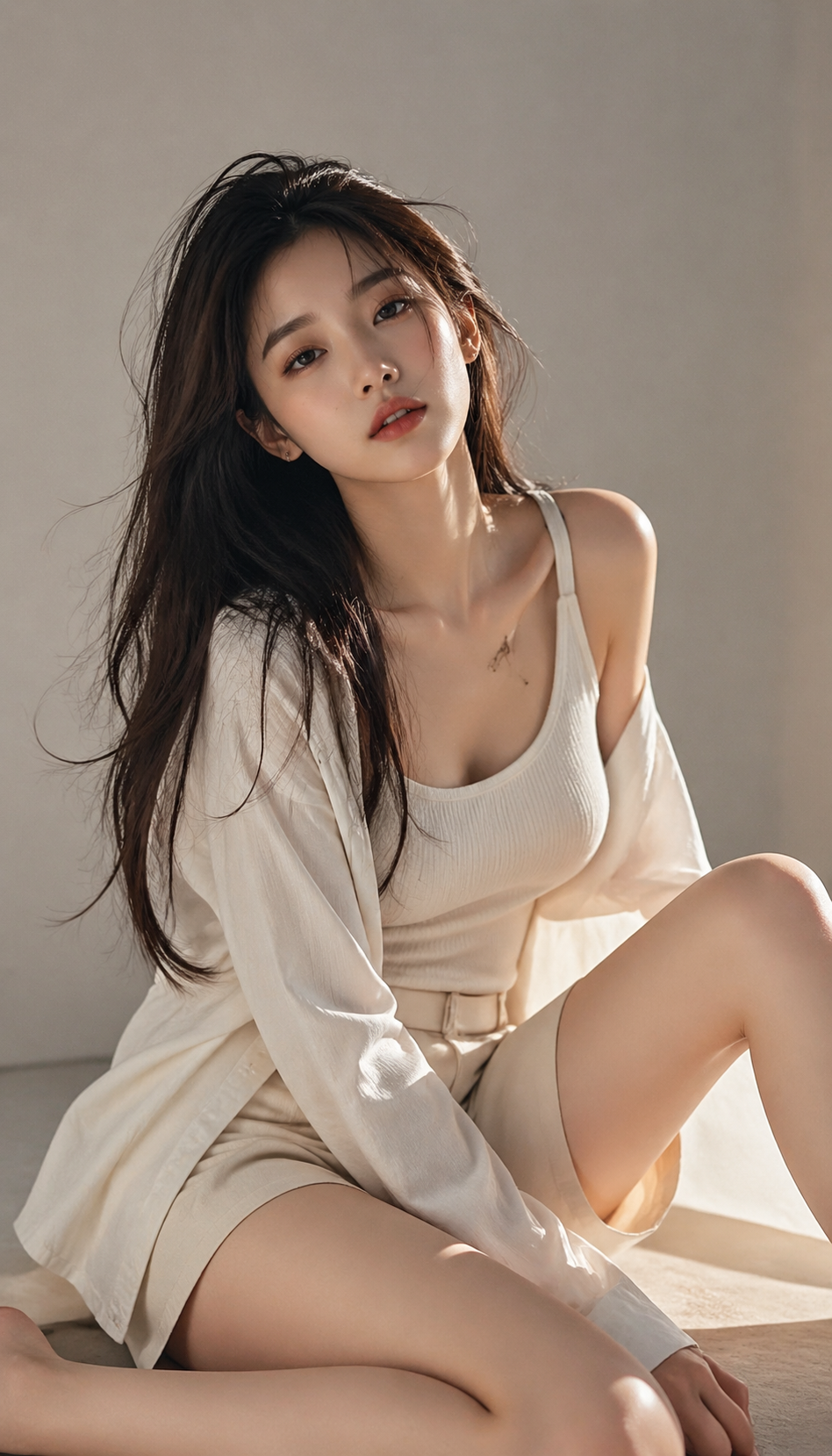 Vertical Artistic Portrait of a Young Eastern Woman output